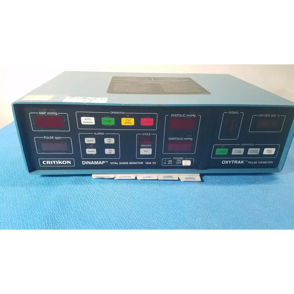 Reuse Medical Critikon Dinamap 1846 SX Vital Signs Monitor with Oxytrak Pulse Oximeter Other Medical & Lab Equipment, as-is (for parts) product photo 1