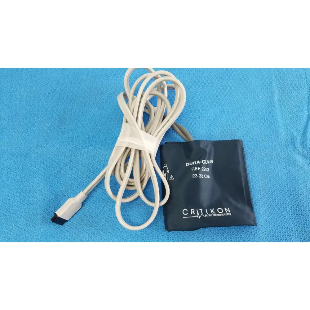 Reuse Medical CRITIKON Dura-Cuf Blood Pressure Cuff Adult 23-33cm REF 2203 Latex Free Blood Pressure Cuffs & Hoses, second-hand product photo 1