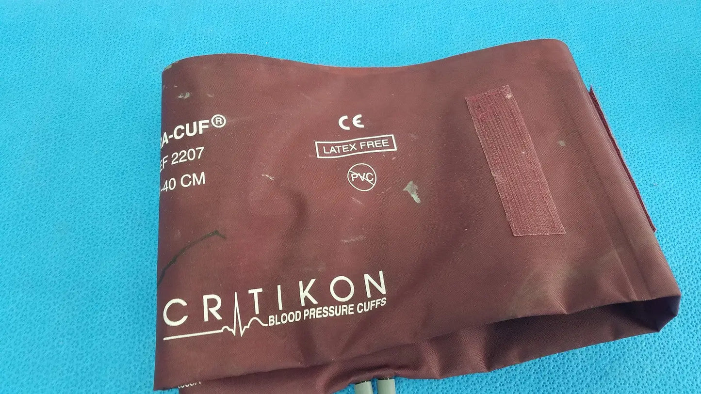 Reuse Medical Critikon DURA-CUF Large Adult Blood Pressure Cuff 2207 (31-40cm) Blood Pressure Cuffs & Hoses, second-hand product photo 1