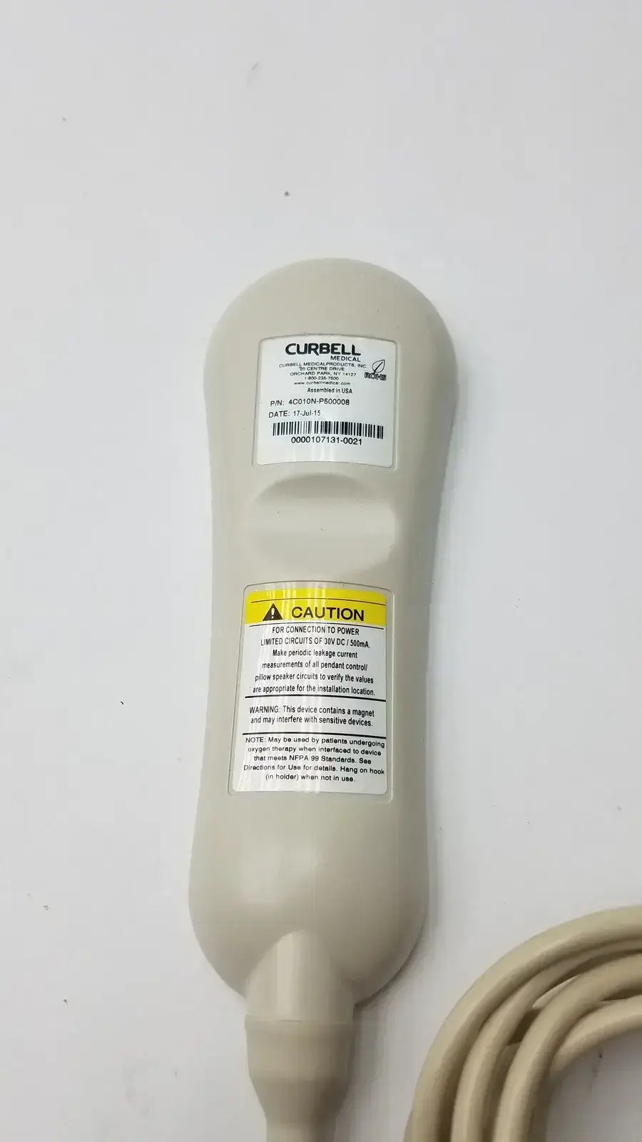 Curbell Gen4 Pillow Speaker Nurse Call Remote P/N: 4C010N-P500008 Nurse Call Pillow Speaker, second-hand product photo 6