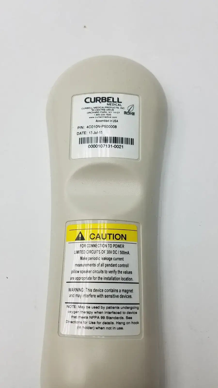 Curbell Gen4 Pillow Speaker Nurse Call Remote P/N: 4C010N-P500008 Nurse Call Pillow Speaker, second-hand product photo 7