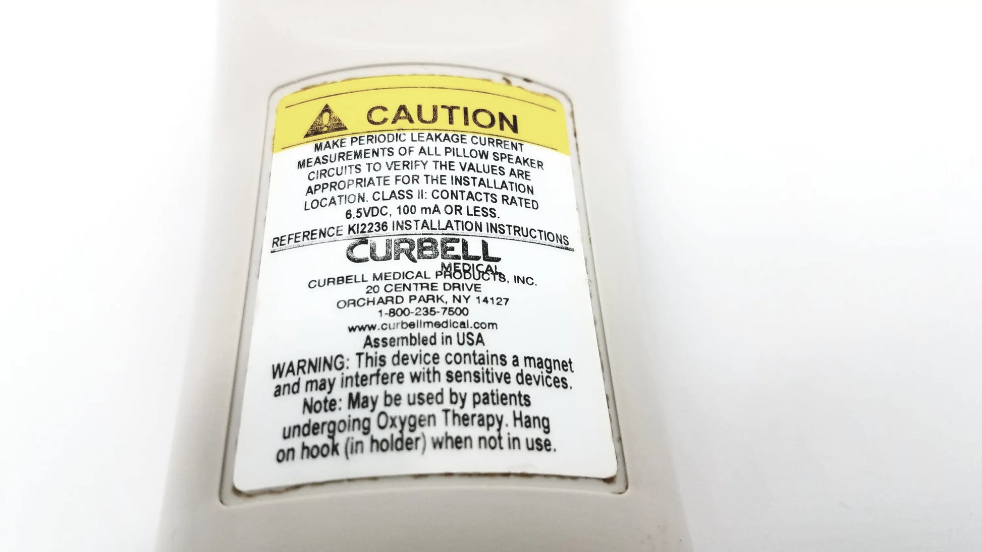 Curbell Getwell Network Nurse Call Remote P/N 5I412U-101021A Network Nurse Call Remote, second-hand product photo 8