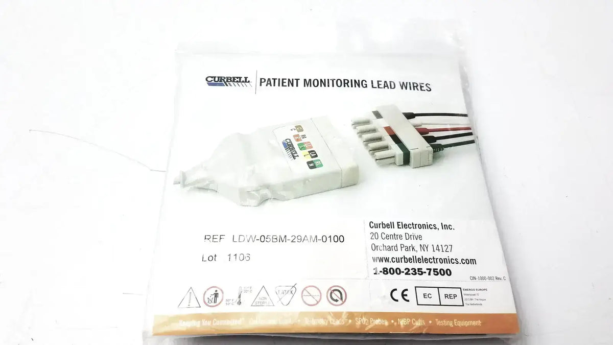 Curbell Patient Monitoring Lead Wires LDW-05BM-29AM-0100 Patient Monitoring Lead Wires, second-hand product photo 1