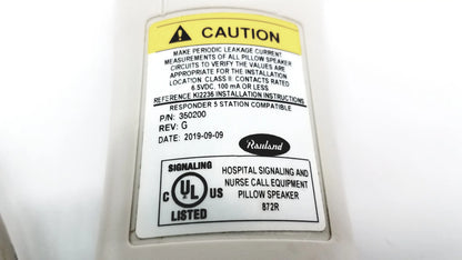 Curbell Rauland 350200 Pillow Speaker Nurse Call Remote Pillow Speaker Nurse Call Remote, second-hand product photo 9