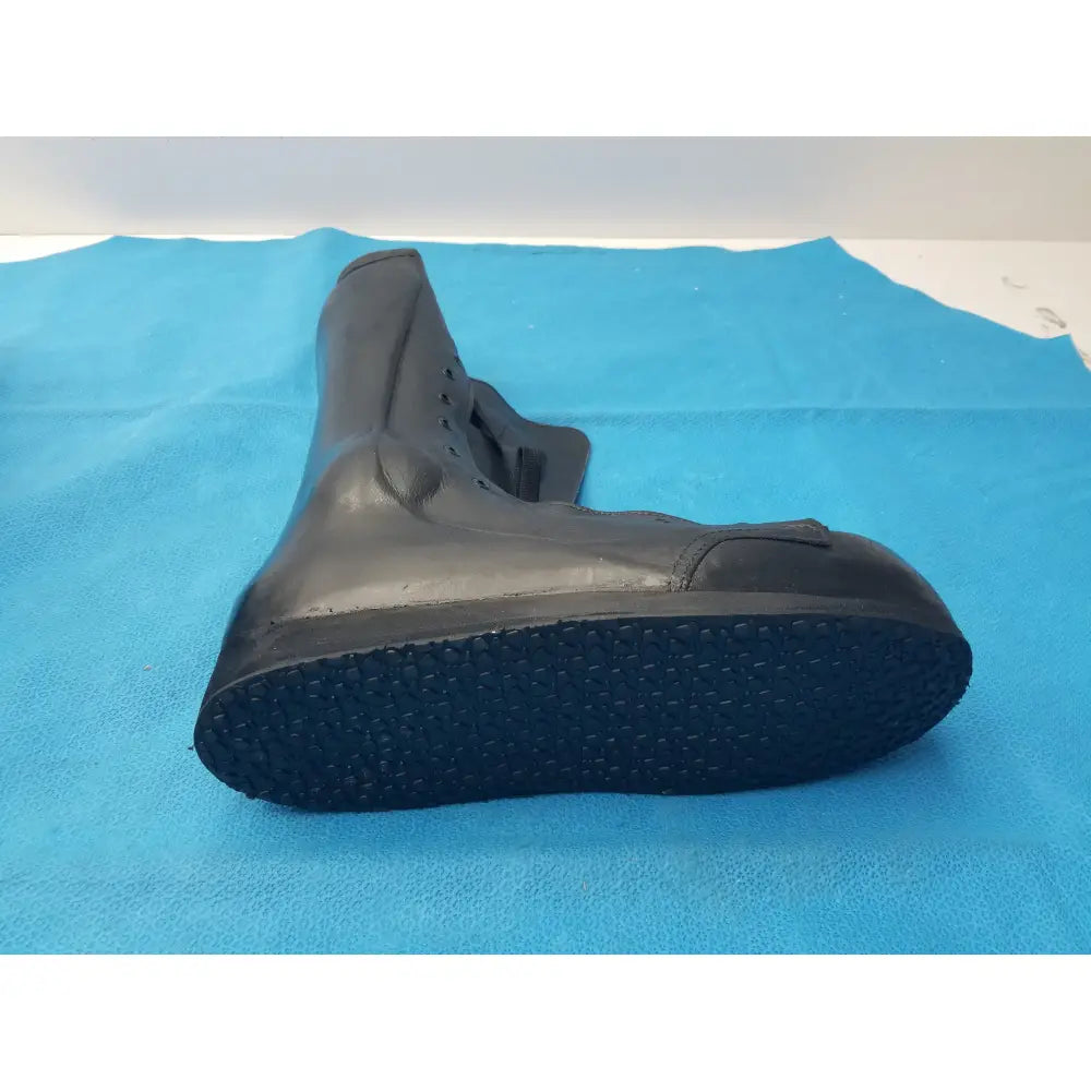 Custom Leather Orthopedic AFO Braced Boot Shell Right Foot Black - Orthopedic AFO braced boot shell