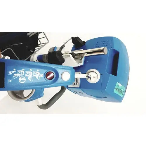 Blue dental handpiece with silver shaft and black grip featuring control buttons on cynergy cynosure dermatology laser