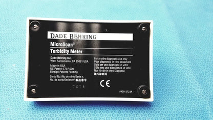 Dade Behring Microscan Turbidity Meter – Working Unit, No Power Supply Included Turbidity Meter, second-hand product photo 2