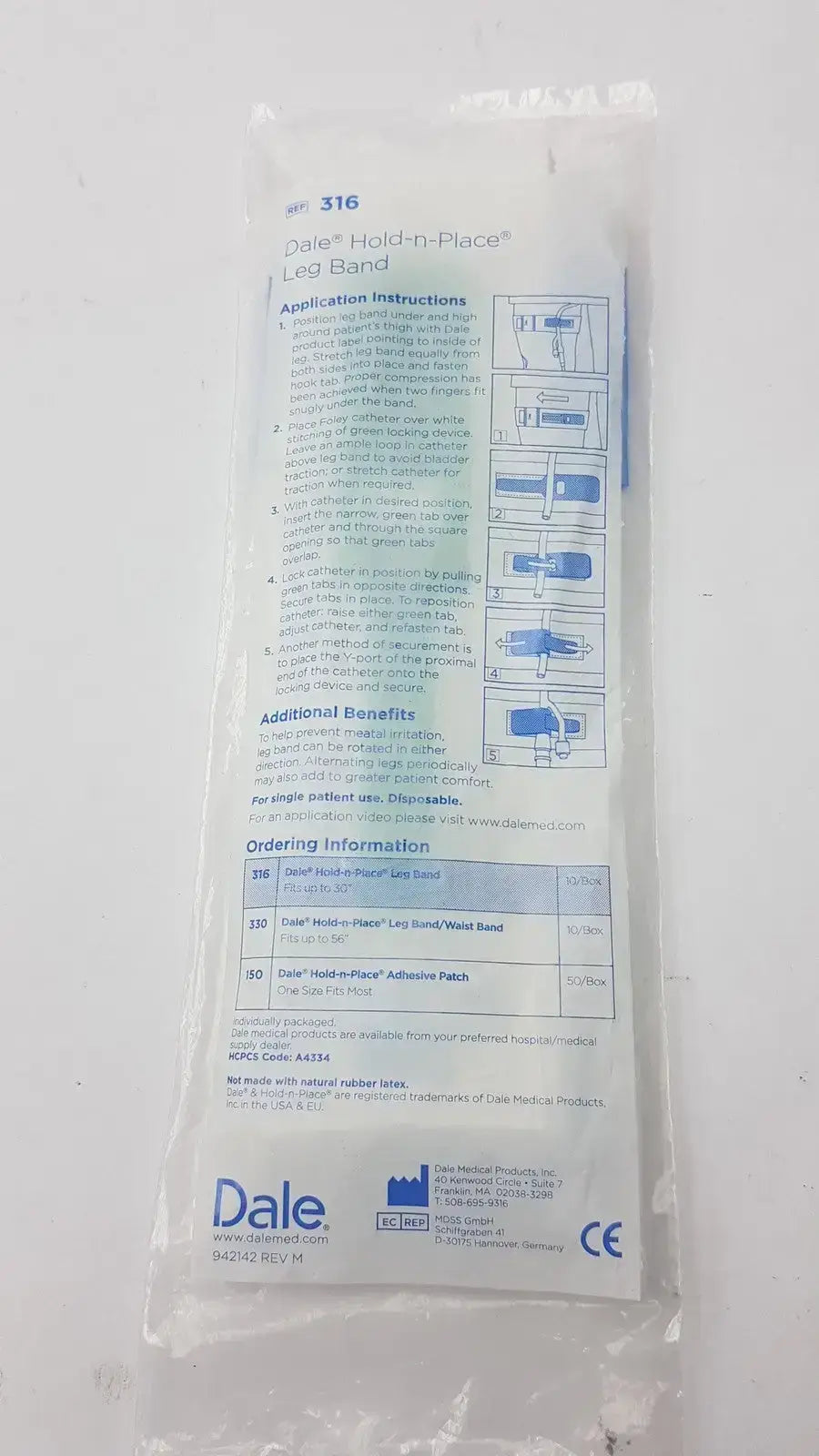 Dale Hold n Place Leg Band Ref 316 Tube Securement Leg Band, second-hand product photo 7