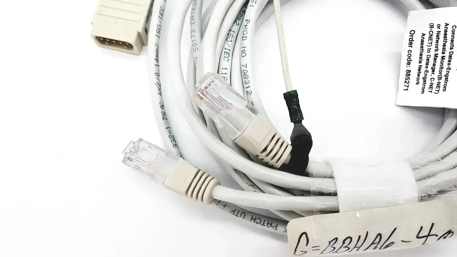 Datex Ohmeda Datex-Extension Mon/AIC Network Cable 20ft Length - Order Code 885271 Network Cable, second-hand product photo 6