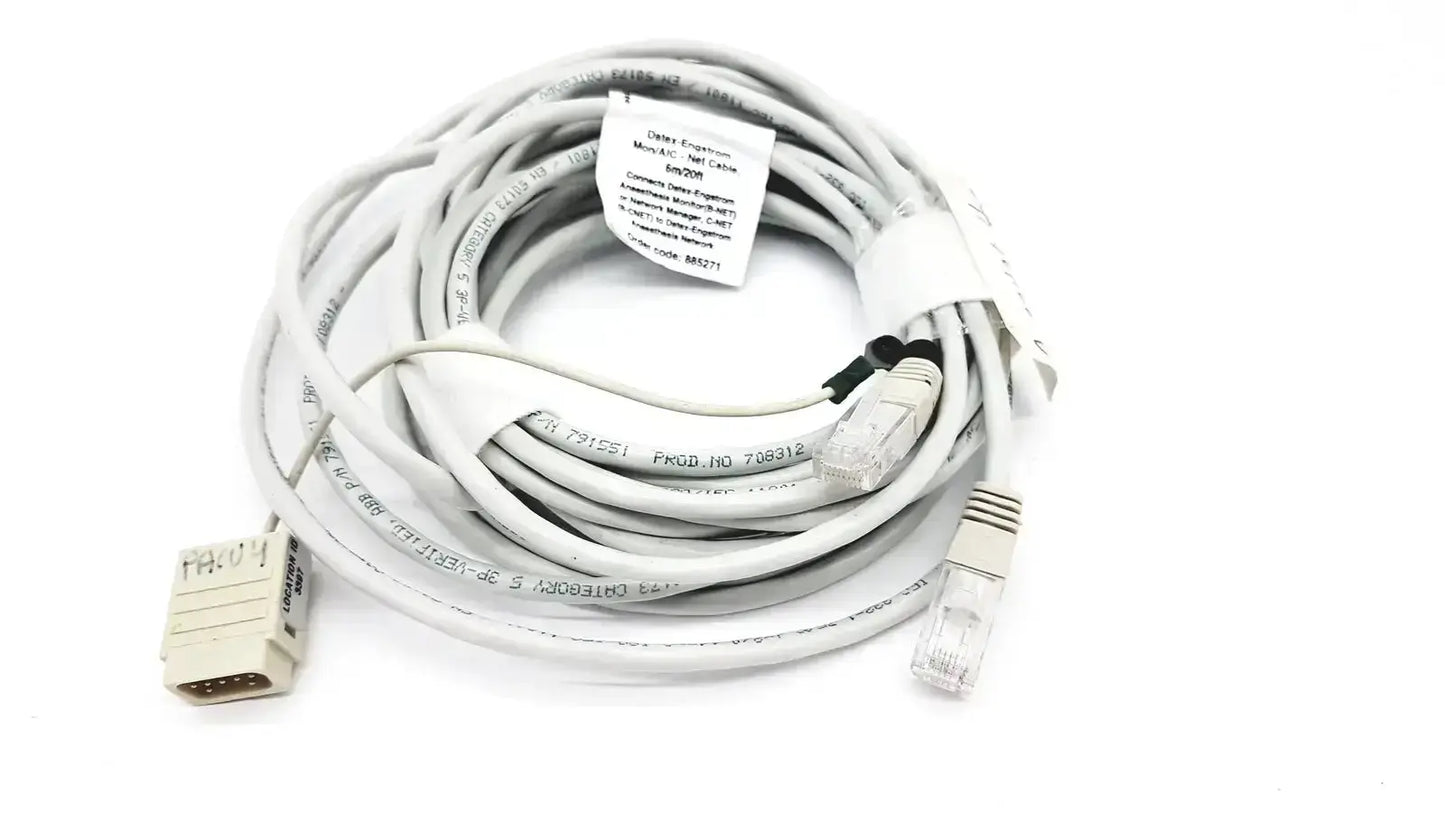 Datex Ohmeda Datex-Extension Mon/AIC Network Cable 20ft Length - Order Code 885271 Network Cable, second-hand product photo 9