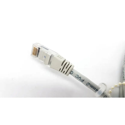 White datex ohmeda network cable g-bbha6-4t with clear connector housing and printed specifications on sheath, 10ft length