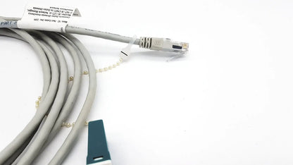 Gray Datex Ohmeda 885269 network cable with metallic RJ45 connector and pearl-like beads 10ft length g-bbha6-4t