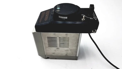 Black and silver datex ohmeda tec 6 desflurane anesthesia vaporizer with control knob and power cord visible