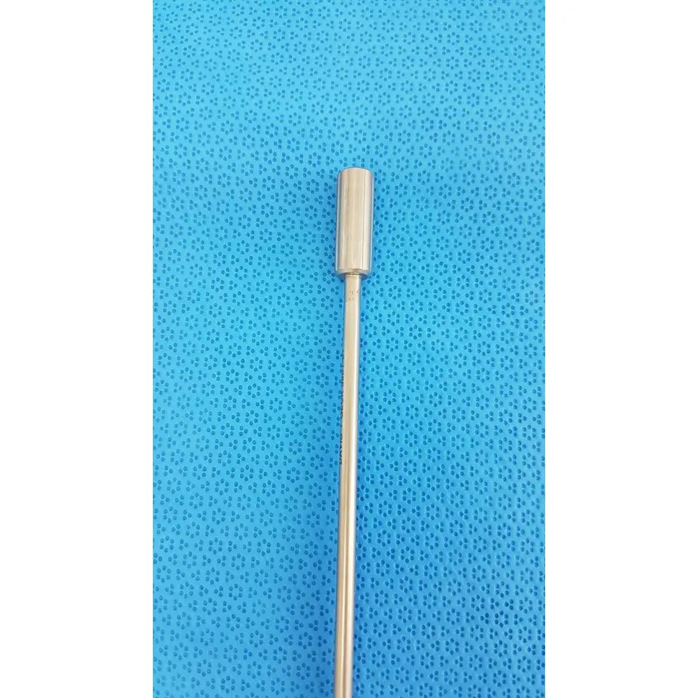 Silver-colored metal geck surgical instrument rod with cylindrical cap model 8381-01 designed for reuse medical use
