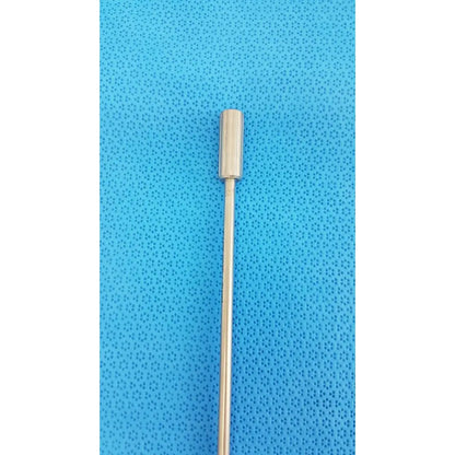 Silver-colored metal geck surgical instrument rod with cylindrical cap model 8381-01 designed for reuse medical use