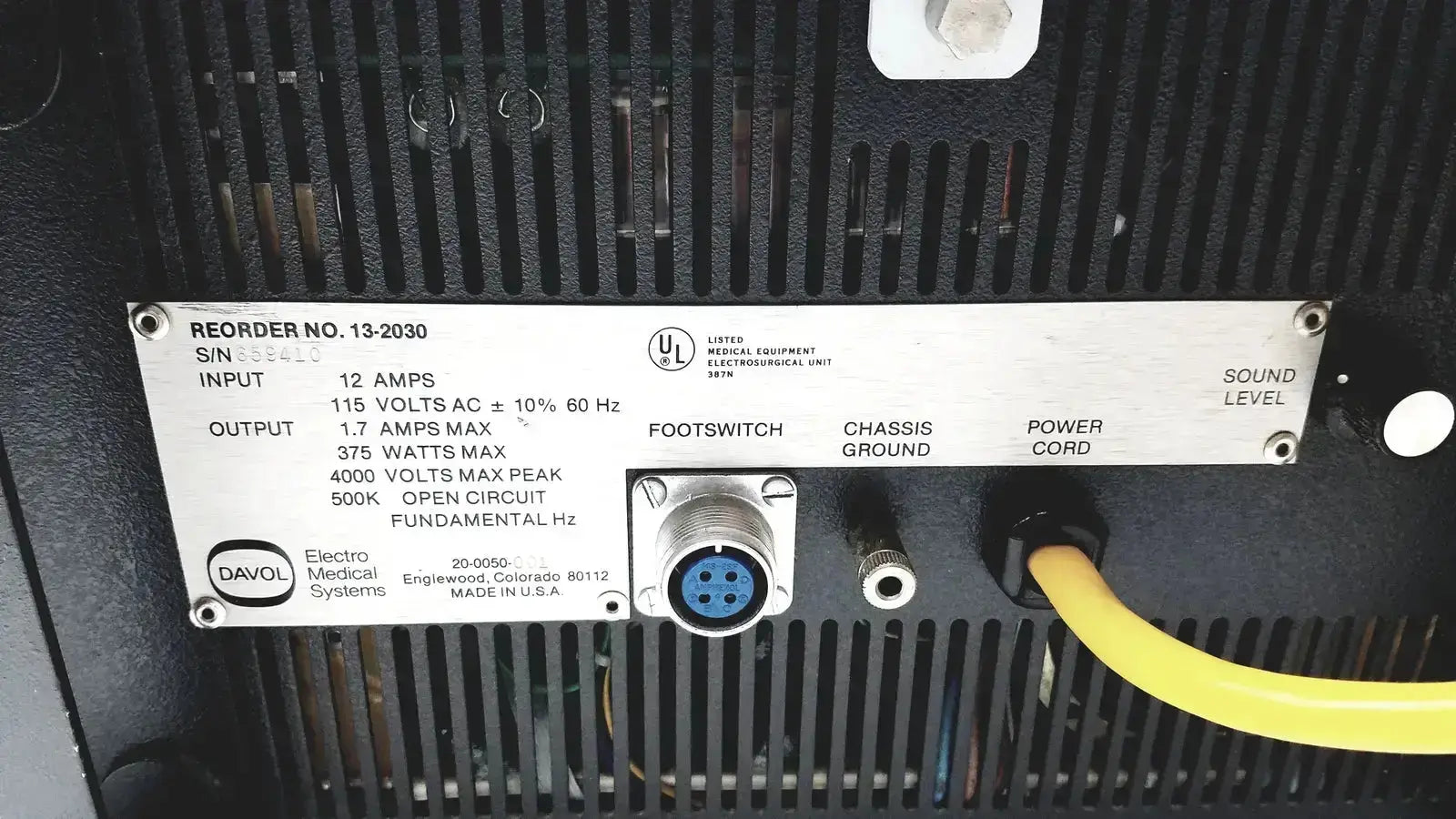 Davol Electro Medical System 5000 Electrosurgical Unit, second-hand product photo 4