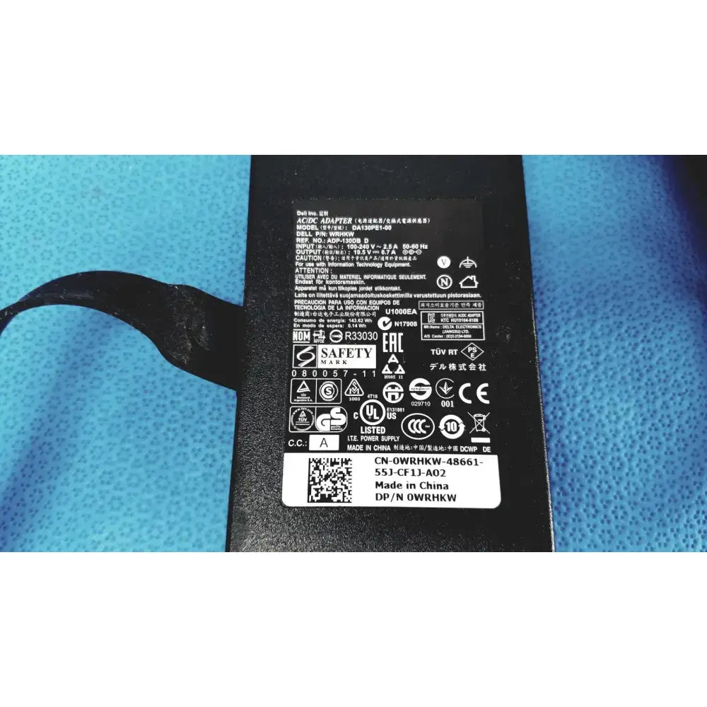 Dell 130W DA130PE1-00 AC Power Adapter CN-0WRHKW-48661-55J-CF1J-AO2 AC Power Adapter, second-hand product photo 2