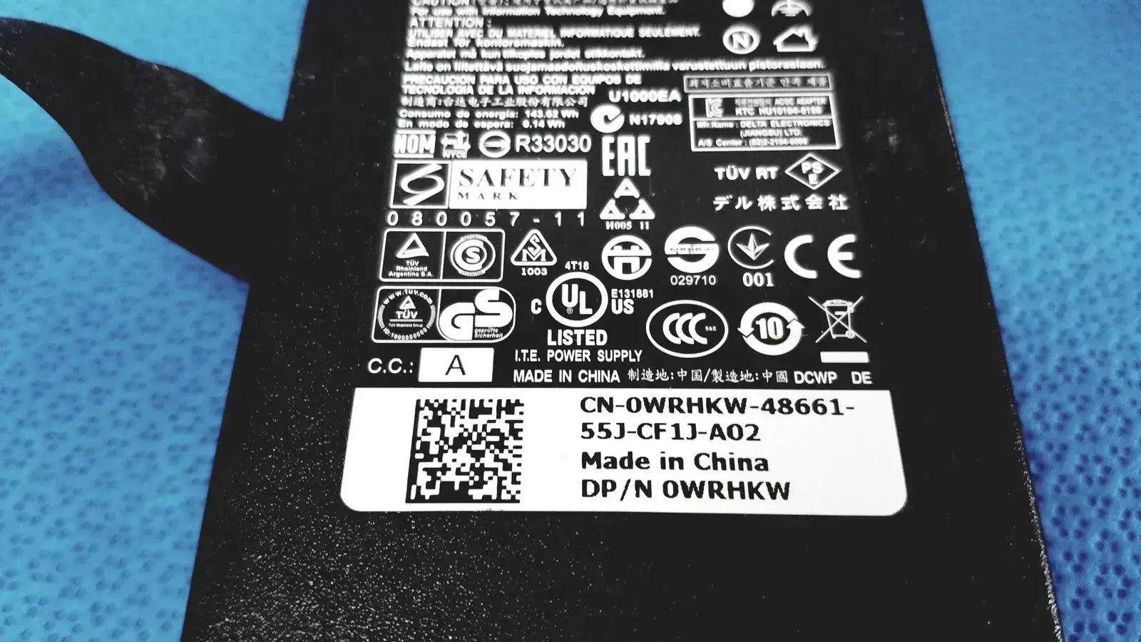 Dell 130W DA130PE1-00 AC Power Adapter CN-0WRHKW-48661-55J-CF1J-AO2 AC Power Adapter, second-hand product photo 4