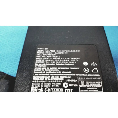 Dell 130W DA130PE1-00 AC Power Adapter CN-0WRHKW-48661-55J-CF1J-AO2 AC Power Adapter, second-hand product photo 3