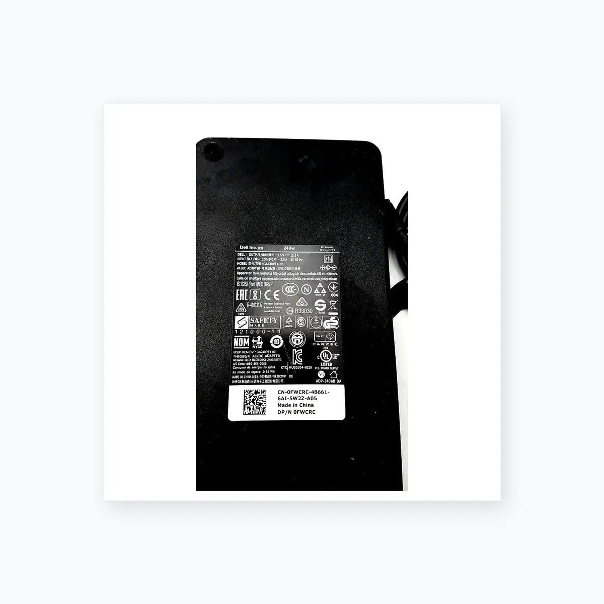 Dell 240W AC Adapter LA240PM160 GA240PE1-00 0FWCRC 19.5V 12.3A Charger AC Adapter, second-hand product photo 7