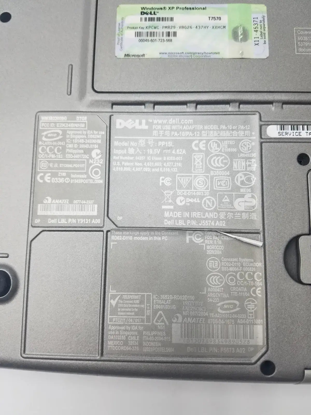 Dell Latitude D810 Intel Inside Centrino Model PP15L Laptop Computer, second-hand product photo 16