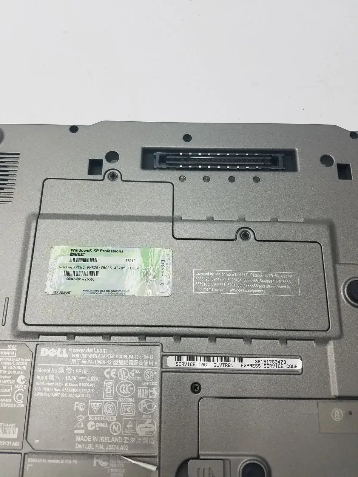 Dell Latitude D810 Intel Inside Centrino Model PP15L Laptop Computer, second-hand product photo 17