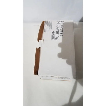 White cardboard box for delta 550pbbx h2okinetic raincan shower head in polished brass multi-function design