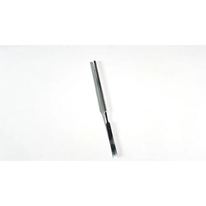 Dental usa spatula single end medium silver metal file with ridged surface and flat rectangular cutting end for surgical use