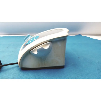 White and light blue dentsply cavitron plus ultrasonic foot spa with curved glossy plastic design and control panel