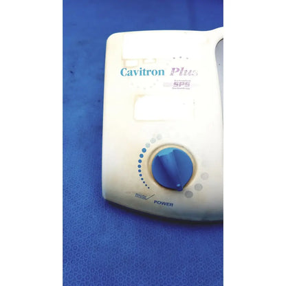 Dentsply Cavitron Plus ultrasonic scaling unit in white with blue dial and control labels for dental cleaning