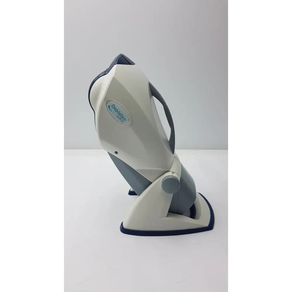 Beige and gray delpistro pro 2000 ergonomic posture corrector with sleek angular design for depisteo vt1 vision screener use
