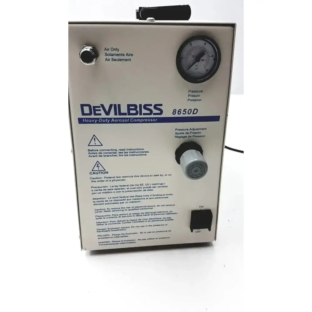 Unknown Devilbiiss Heavy Duty Aerrosol Comprressor 8650D Nebulizer Compressor, second-hand product photo 1