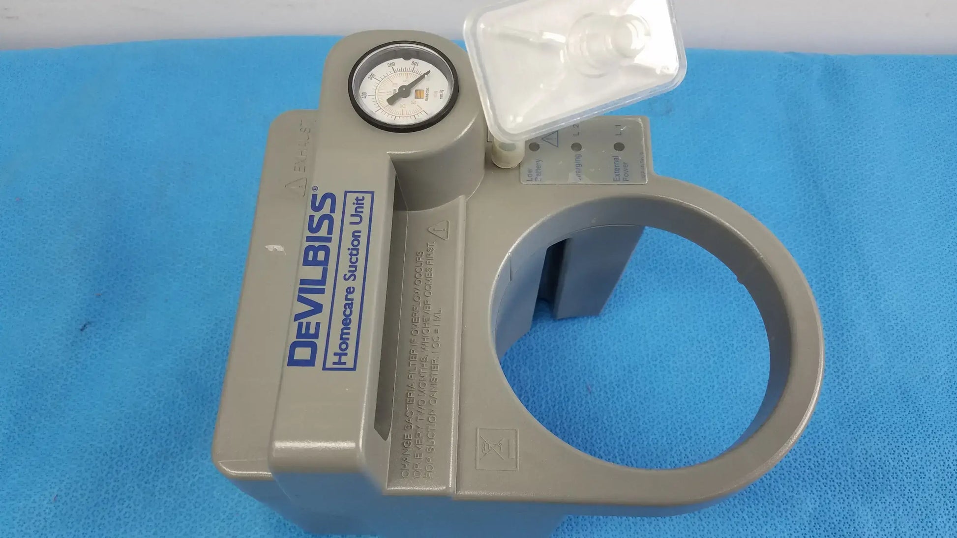 Devilbiss 7305P-D Home Care Vacu-Aide Suction Unit With Power Supply and Bag Home Care Suction Unit, second-hand product photo 3