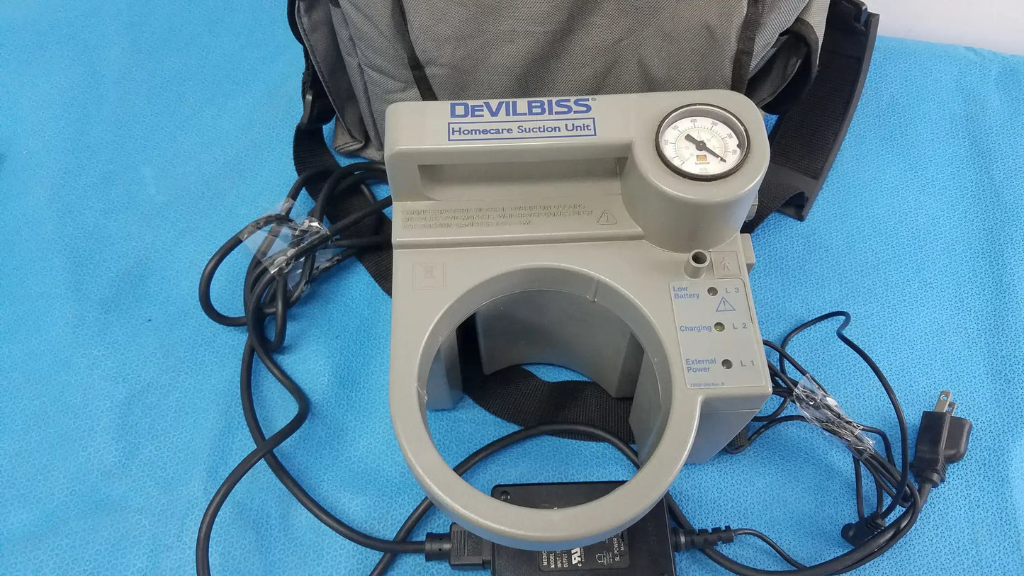 DeVilbiss 7305P-D Homecare Vacu-Aide Suction Unit With Power Supply and Bag Suction Unit, second-hand product photo 2
