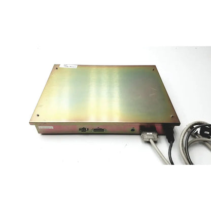 Rectangular metallic dickinson facs loader interface module with brushed gold finish and visible side ports for facs loader electronics