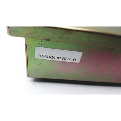 Green and pink painted metal dickinson facs loader electronics interface module with white label 02-61620-02 rev