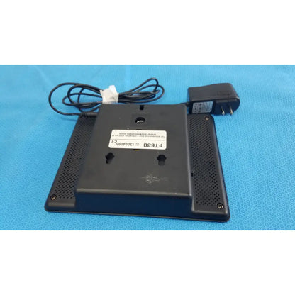 Black plastic dickson data logger model ft630 with perforated sides and label for temperature and humidity tracking