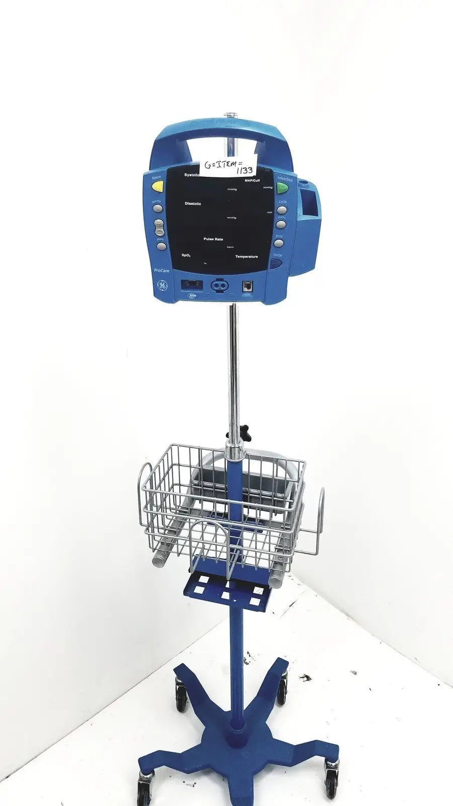 Reuse Medical Dinamap DCP400N-EN Patient Monitor 2019205-001 With Rolling Stand & Basket Other Medical & Lab Equipment, as-is (for parts) product photo 1