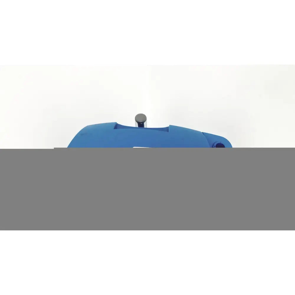 Blue plastic dinamap v100 vital signs monitor with black cylindrical sensor on top and rolling stand base