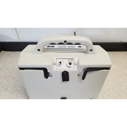 White medical device case with black handles and central lock for djo aircast venaflow 30a vascular system
