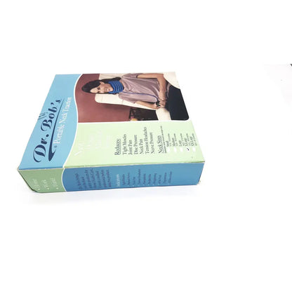 Dr bob’s portable neck traction medium in white nylon fabric shown from the back side for neck pain relief