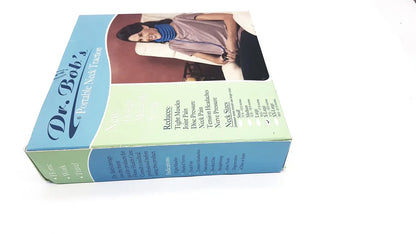 Dr bob’s portable neck traction medium in white nylon fabric shown from the back side for neck pain relief