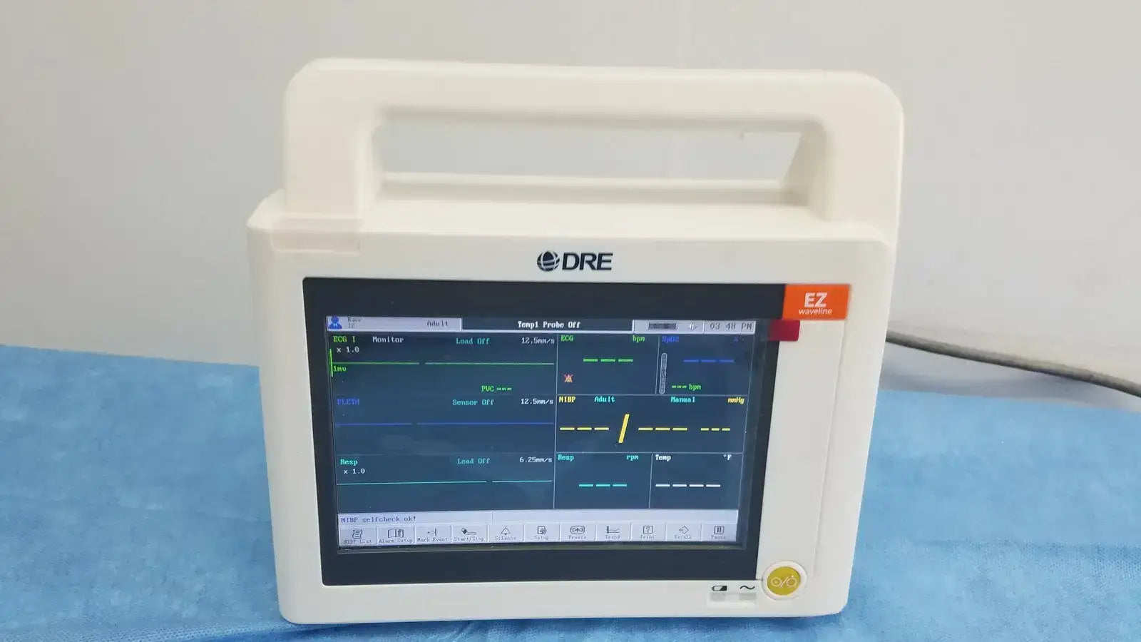 DRE EZ Waveline Portable Patient Monitor / ECG Respiration SpO2 NIBP Temperature Patient Monitor, second-hand product photo 1