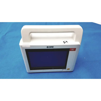 White dre ez waveline portable patient monitor with handle and dark screen for ecg respiration spo2 nibp temperature