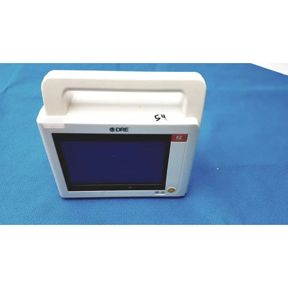White dre ez waveline portable patient monitor with rectangular screen and integrated handle for medical use