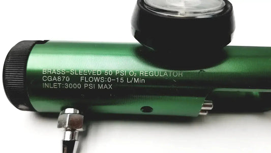 Drive Brass-Sleeved Regulator, Model: CGA 870 Oxygen Regulator, second-hand product photo 2