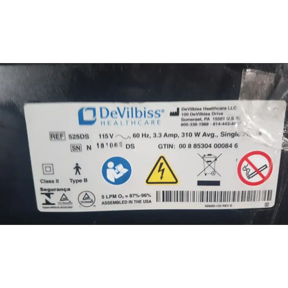 Drive DeVilbiss Ref 525DS 5 Liter Concentrator Oxygen Concentrator, second-hand product photo 6