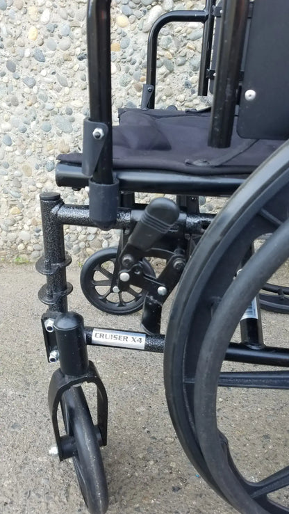 Reuse Medical Equipment Drive Medical ELR Cruiser X4 Transport Folding Wheelchair Lightweight Wheelchair, second-hand product photo 8