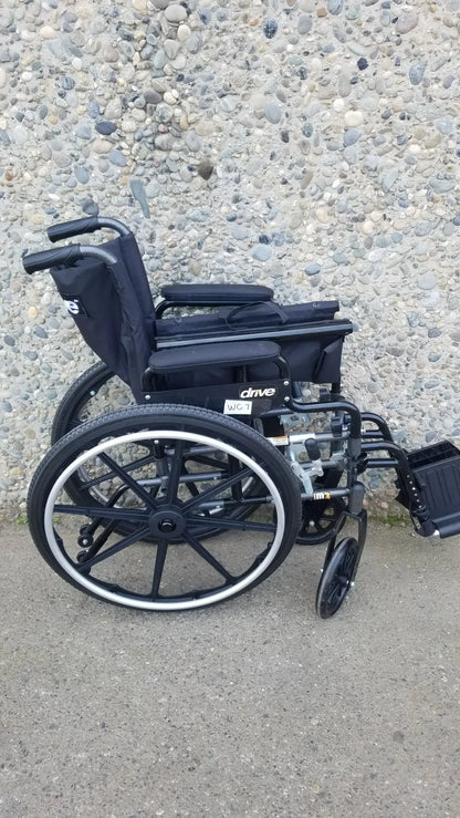 Reuse Medical Equipment Drive Medical M3 Sport Foldable Wheelchair – Manual, Lightweight Design Wheelchairs, second-hand product photo 1