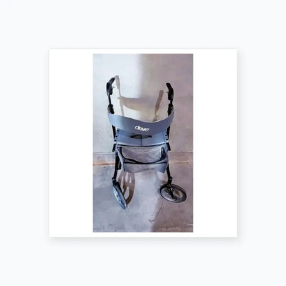 Drive Medical Nitro Aluminum Rollator Walker 10" Casters, Black & White Rollator Walker, second-hand product photo 9